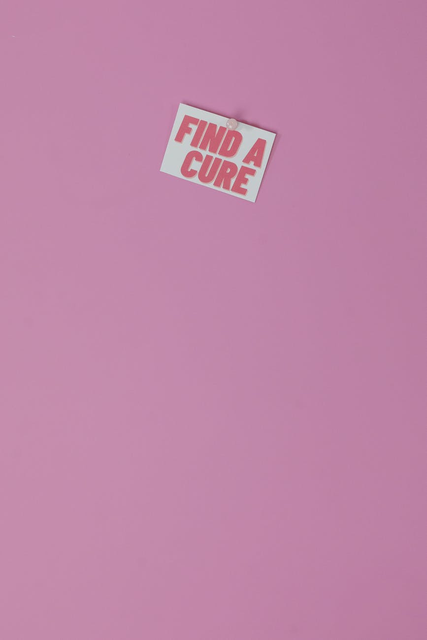 close up shot of a cancer awareness message